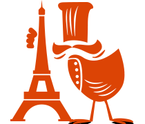 Logo de la Marque Poulet et Toque avec la Tour Eiffel